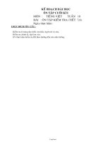 Giáo án Tiếng việt Lớp 3 - Tuần 18 - Bài: Ôn tập kiểm tra (Tiết 7,8)