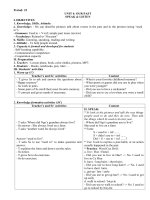 unit 4 our past tiếng anh 8 sách cũ nguyễn văn liệt thư viện giáo án điện tử