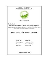 Thực hiện quy trình chăm sóc, nuôi dưỡng, phòng và trị bệnh cho lợn thịt nuôi tại trại vũ hoàng lân, xã an hòa, huyện tam dương, tỉnh vĩnh phúc 