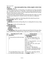 Giáo án Ngữ văn 8 - Tiết 131: Trả bài kiểm tra tổng hợp cuối năm - Năm học 2006-2007 - Dương Thị Thảo Trang