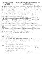 Đề thi tuyển sinh lớp 10 năm học 2009 – 2010 môn : Toán thời gian làm bài : 120 phút