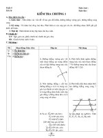 Giáo án Toán Hình học 7 tiết 16: Kiểm tra chương 1
