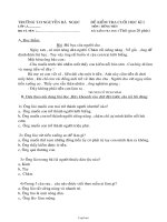 Đề kiểm tra cuối học kì I lớp 3 môn Tiếng việt + Toán