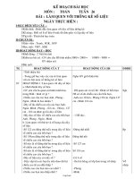 Giáo án Toán Lớp 3 - Tuần 26 - Bài: Làm quen với thống kê số liệu