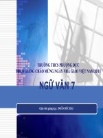 Bài giảng môn học Ngữ văn lớp 7 - Tiết 41 : Bài 11: Đọc thêm bài ca nhà tranh bị gió thu phá ( mao ốc vị thu phong sở phá ca) - Đỗ Phủ