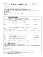 Giáo án Đại số 7 - Học kỳ 2 - Tiết 65: Kiểm tra chương IV