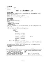 Giáo án Tin học 8 - Tuần 22 - Năm học 2008-2009