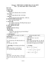 Giáo án Toán Đại số 8 tiết 1: Nhân đơn thức với đa thức