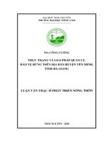 Thực trạng và giải pháp quản lý bảo vệ rừng trên địa bàn huyện yên minh tỉnh hà giang 