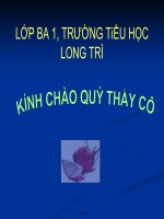 Bài giảng Luyện từ và câu Lớp 3 - Ôn tập về từ chỉ hoạt động, trạng thái. So sánh - Năm học 2008-2009