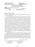 Đề thi học kì II năm học: 2007 - 2008 môn thi: Ngữ văn khối 7 ( thời gian làm bài 90 phút không kể phát đề)