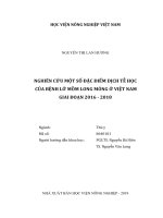 Nghiên cứu một số đặc điểm dịch tễ học của bệnh lở mồm long móng ở việt nam giai đoạn 2016   2018   