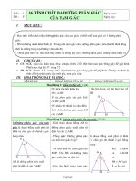 Giáo án Hình học 7 - Học kỳ 2 - Tiết 57: Tính chất ba đường phân giác của tam giác