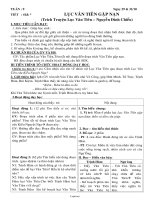 Giáo án môn Ngữ văn 9 - Tuần 9