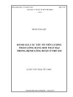 đánh giá các yếu tố tiên lượng tháo lồng bằng hơi thất bại trong bệnh lồng ruột ở trẻ em 