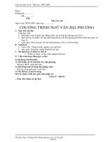 Giáo án dạy Ngữ văn 6 tiết 140: Chương trình ngữ văn địa phương