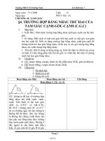 GA Hình học 7 - THCS Võ Trường Toản - Tiết 25: Trường hợp bằng nhau thứ hai của tam giác cạnh-góc-cạnh (c.g.c)