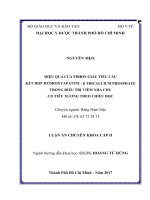 hiệu quả của fibrin giàu tiểu cầu kết hợp hydroxyapatite   β tricalcium phosphate trong điều trị viêm nha chu có tiêu xương theo chiều dọc 