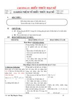 Giáo án Đại số 7 - Học kỳ 2 - Tiết 51: Khái niệm về biểu thức đại số