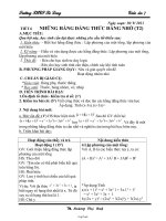 Bài giảng môn Đại số lớp 7 - Tiết 6: Những hằng đẳng thức đáng nhớ