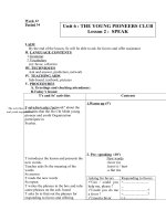 Unit 6. The young pioneers club