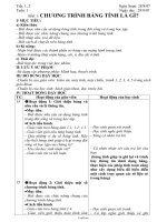 Giáo án Tin học 7 - Tiết 1-2, Bài 1: Chương trình bảng tính là gì? - Năm học 2007-2008