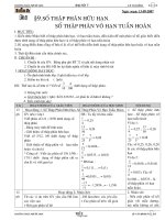 GA Đại số 7 – THCS Phước Hòa - Tiết 13: Số thập phân hữu hạn. Số thập phân vô hạn tuần hoàn
