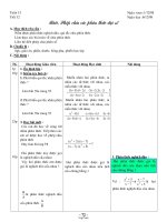 Giáo án Đại số 8 - Tiết 32: Phép chia các phân thức đại số