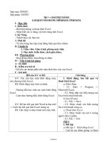 Giáo án Tin học 7 - Tiết 3-4, Bài thực hành 1: Làm quen với chương trình bảng tính Excel - Năm học 2011-2012