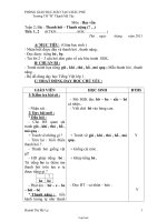 Giáo án Lớp 1 Tuần 2 - Trường TH “B” Thạnh Mỹ Tây