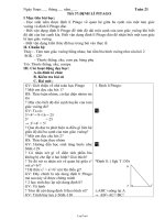 Bài giảng môn học Hình học lớp 7 - Tuần 21 - Tiết 37: Định lí Pitago