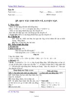 Giáo án lớp 6 môn Số học - Tiết 59 - Bài 9: Quy tắc chuyển vế, luyện tập