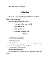 Môn Sở hữu trí tuệ: Kiểu dáng công nghiệp, thiết kế bố trí mạch tích hợp, bí mật thương mại