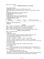 Giáo án Công nghệ 6 - Tiết 35: Kiểm tra học kỳ I (Lí thuyết) - Năm học 2010-2011