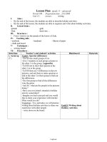 Giáo án môn Tiếng Anh 11 - Unit 13 Lesson: writing - Period 109: Preparation