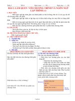 Giáo án Tin học 8 - Tiết 4, Bài 2: Làm quen với chương trình và ngôn ngữ lập trình (Tiếp theo) - Năm học 2010-2011 - Lê Hoàng Minh