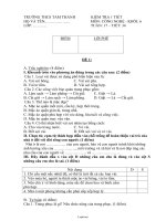 Giáo án Công nghệ 6 - Tuần 17 - Tiết 34: Kiểm tra 1 tiết - Trường THCS Tam Thanh