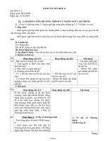 Giáo án Tin học 8 - Tiết 3, Bài 2: Làm quen với chương trình và ngôn ngữ lập trình - Năm học 2009-2010