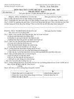 Kiểm tra chất lượng học kì II – Năm học 2006 – 2007 môn thi: Giáo dục công dân - Khối 7