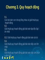 QUY HOẠCH ĐỘNG (kỹ THUẬT RA QUYẾT ĐỊNH CHO kỹ sư SLIDE)