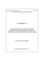 Đánh giá kết quả của hóa trị hỗ trợ kết hợp trastuzumab trong ung thư vú giai đoạn i, ii, iii có biểu hiện quá mức của her2 
