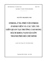 stress, ứng phó với stress ở sinh viên và các yếu tố liên quan tại trường cao đẳng bách khoa nam sài gòn thành phố hồ chí minh 