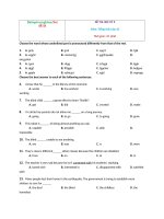 Đề Thi HK 2 Tiếng Anh 10 Có Đáp Án- Đề 18