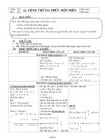 Giáo án Đại số 7 - Học kỳ 2 - Tiết 60: Cộng trừ đa thức một biến