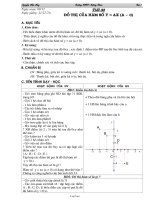 Bài giảng môn học Đại số lớp 7 - Tiết 33: Đồ thị của hàm số y = ax (a # 0)