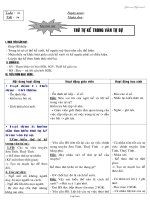 Giáo án Ngữ văn 6 tiết 34: Thứ tự kể trong văn tự sự