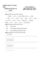 Đề ôn tập lớp 3 lần 2 tháng 4 năm 2020