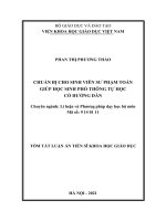 Chuẩn bị cho sinh viên sư phạm toán giúp học sinh phổ thông tự học có hướng dẫn TT 