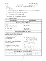 Giáo án môn học Đại số 7 - Phạm Thế Anh - Tiết 7: Luỹ thừa của một số hữu tỉ