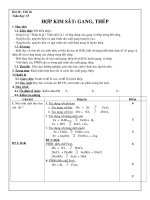 Bài 20. Hợp kim sắt: Gang, thép